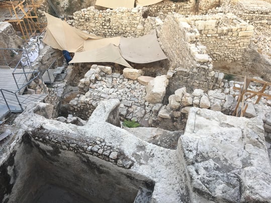 Archaeology digging site in Jerusalem, Israel
