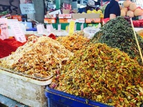 Byriani spice mixes at Carmel Market, Tel Aviv